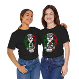 Mexican sugar skull / Dia de los muertos / Mexico Flag t-shirt