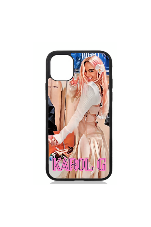 Karol G pink hair phone case